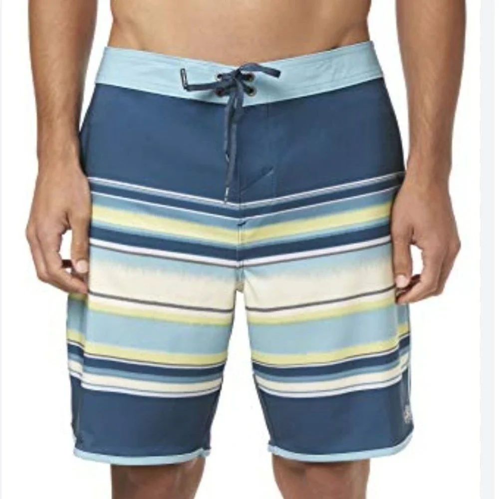 O'Neill Hyperfreak Boardshorts Mens 30 Blue Striped 19
